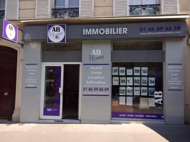 Façade de l'agence AB Home